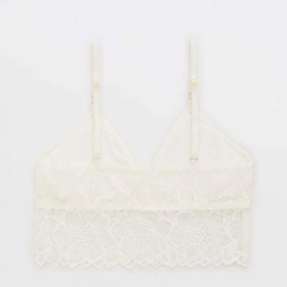 💫AERIE SNOW ANGEL LACE PADDED BRALETTE SIZE M - Picture 4 of 8